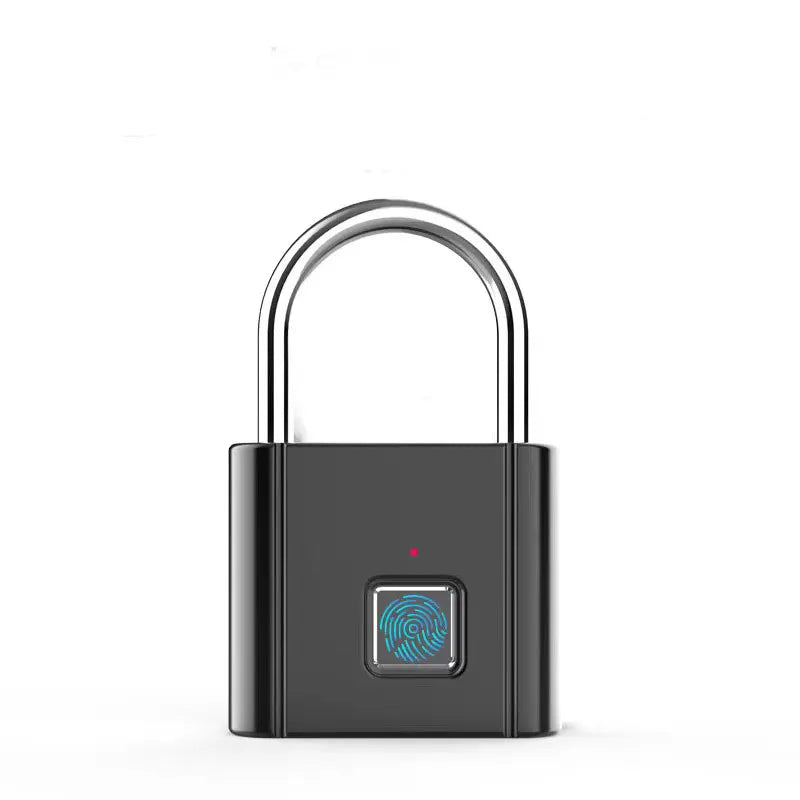 Biometric Fingerprint Padlock - Waterproof Keyless Security Lock with USB Rechargeable Feature for Home Use